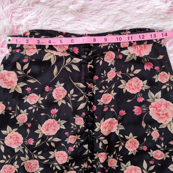 Zara Floral Lined Button Maxi Skirt - Picture 7 of 8